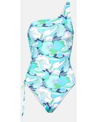 Melissa Odabash - Bodrum One-Shoulder Floral Swimsuit - Lyst