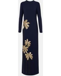 Costarellos - Nevina Crystal-Embellished Crepe Gown - Lyst