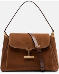 Tom Ford - Tara Medium Suede Shoulder Bag - Lyst