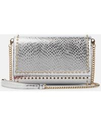 Christian Louboutin - Paloma Snake-Effect Leather Clutch - Lyst