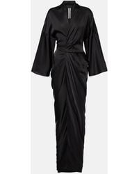 Rick Owens - Wickelrobe Aus Satin - Lyst