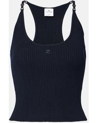 Courreges - Logo Ribbed-Knit Tank Top - Lyst