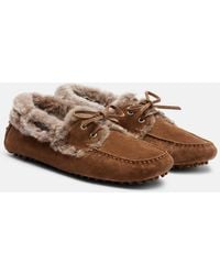 Brunello Cucinelli - Mokassins Monili Aus Veloursleder - Lyst