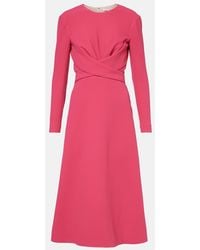 Emilia Wickstead - Elta Crepe Midi Dress - Lyst