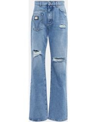 Dolce & Gabbana Jeans a gamba larga e vita alta - Blu