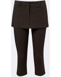 Acne Studios - Layered Cotton Capri Pants - Lyst