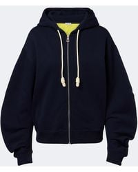 Loewe - Flamenco Cotton Fleece Zip-Up Hoodie - Lyst