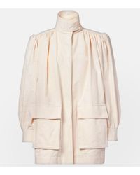 Chloé - Gathered Cotton Canvas Jacket - Lyst