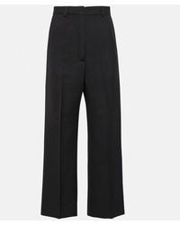 Acne Studios - High-Rise Pleated Straight Pants - Lyst