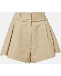 Rabanne - Fringed High-rise Cotton-blend Shorts - Lyst