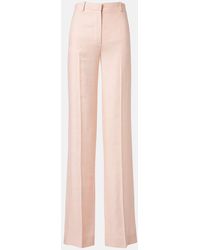 Loro Piana - Goldie Linen And Wool Straight Pants - Lyst