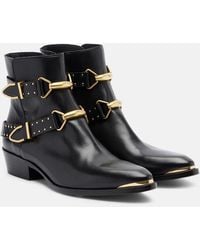 Isabel Marant - Zalya Studded Leather Ankle Boots - Lyst