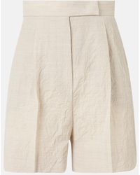 Max Mara - Abisso Virgin Wool Canvas Shorts - Lyst