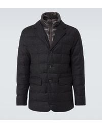 Herno - Convertible Wool And Cashmere Down Blazer - Lyst