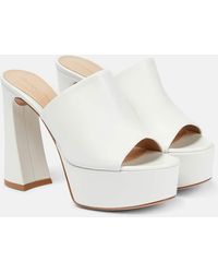 Gianvito Rossi - Holly Leather Platform Mules - Lyst