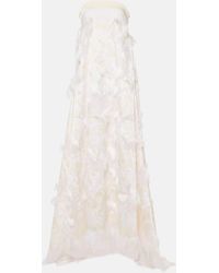 ‎Taller Marmo - Bridal Trapeze Fringed Jacquard Gown - Lyst