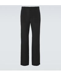 Gucci - Silk Satin Georgette Wide-Leg Pants - Lyst
