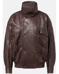 Saint Laurent - Chaqueta Bomber De Piel - Lyst