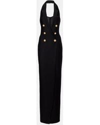 Balmain - Halterneck Open-Back Blazer Dress - Lyst