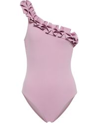 Karla Colletto Ellery One-shoulder Swimsuit - Pink