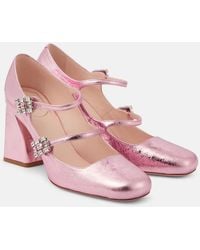 Roger Vivier - Tres Vivier Babies Mini Metallic Leather Pumps - Lyst