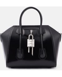 Givenchy - Antigona Lock Mini Leather Tote Bag - Lyst