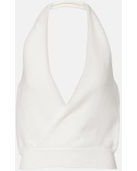 AYA MUSE - Halterneck Cotton-Blend Top - Lyst