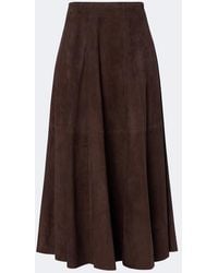 Arma - Eleni Suede Midi Skirt - Lyst
