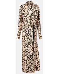 Sportmax - Astoria Printed Silk Twill Gown - Lyst