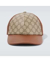 Gucci - Baseballcap Gg Aus Canvas Mit Leder - Lyst