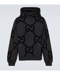 Gucci - Monogram-embellished Relaxed-fit Cotton-jersey Hoody - Lyst
