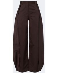 Loewe - Cotton And Silk Gabardine Barrel-Leg Pants - Lyst