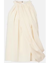 JW Anderson - Top Drapeado De Mezcla De Lana - Lyst