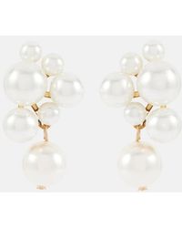 Jennifer Behr - Glass Pearl Embellished Earrings - Lyst