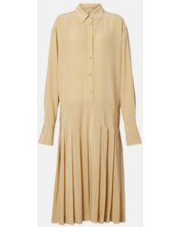 TOTEME - Pleated Silk Shirt Dress - Lyst
