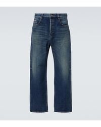 Saint Laurent - Faded High-Rise Straight Jeans - Lyst