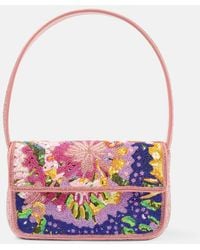 STAUD - Tommy Small Beaded Shoulder Bag - Lyst