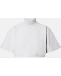 Alaïa - T-Shirt Court En Coton - Lyst