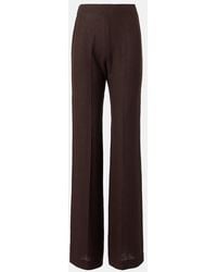 Loro Piana - Timi Linen Crepe Flared Pants - Lyst