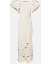 LEO LIN - Robe Longue Lucina En Velours A Fleurs - Lyst