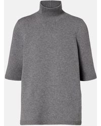 Alaïa - Knitted Cashmere-Blend Turtleneck Top - Lyst