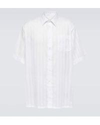 Givenchy - Camisa bowling de algodon a rayas - Lyst