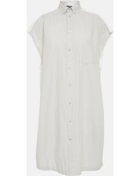 Balenciaga - Robe chemise oversize en coton - Lyst