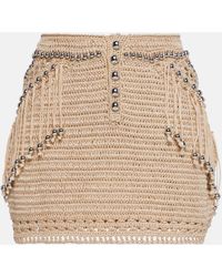 Rabanne - Mini-jupe en crochet de coton - Lyst