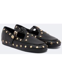 Ganni - Mary Jenny Studded Flats - Lyst