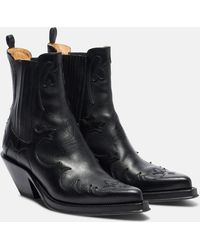 Gabriela Hearst - Cassidy Cow-Print Leather Cowboy Boots - Lyst