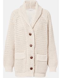 Brunello Cucinelli - Open-Knit Cotton-Blend Cardigan - Lyst