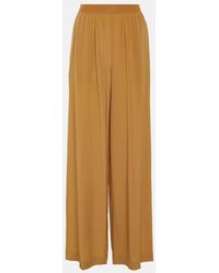 JOSEPH - Soie Hulin Silk Crepe Wide-Leg Pants - Lyst