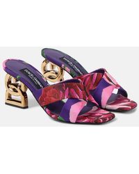 Dolce & Gabbana - Sandalen aus Jacquard - Lyst