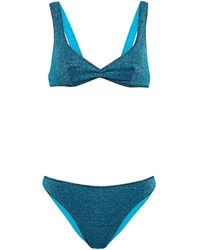 Femme Articles de plage et maillots de bain Articles de plage et maillots de bain Oséree Bikini triangle a sequins Synthétique Oséree en coloris Bleu 